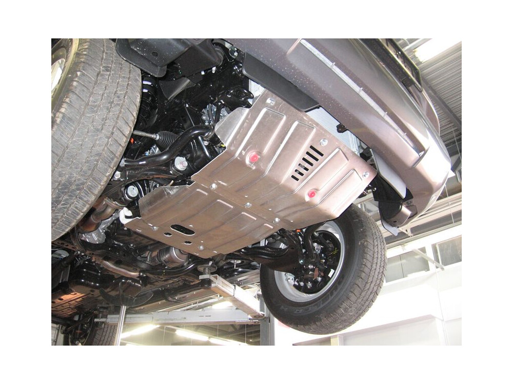 Skid plate for Toyota Land Cruiser J15, 5 mm aluminium (engine + steering)