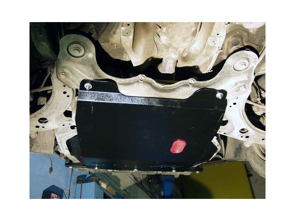 Unterfahrschutz für Skoda Octavia 1996-, 2 mm Stahl gepresst (Motor + Getriebe)