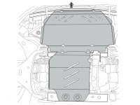 Unterfahrschutz für Ford Ranger 2012-, 3 mm Stahl (Motor)