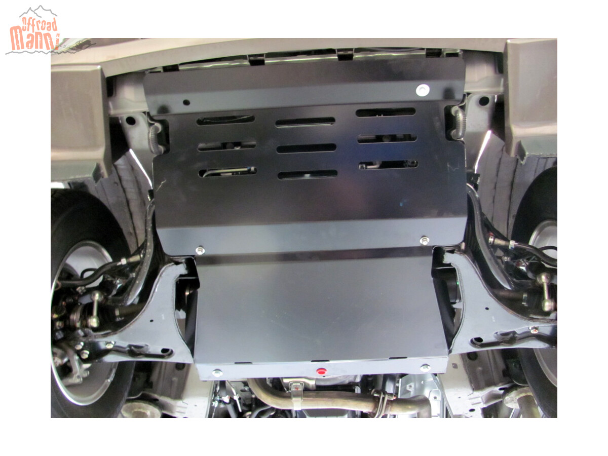Unterfahrschutz fü r Mitsubishi Pajero V80, 2,5 mm Stahl (K ühler + M