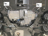 Skid plate for Honda CR-V 2012-, 4 mm aluminium (engine +...