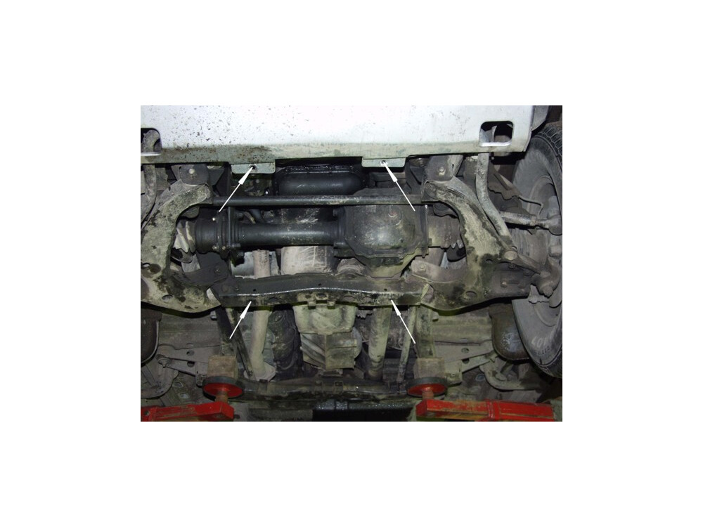 Skid plate for Nissan Terrano II, 2 mm steel (engine + gear box), 300