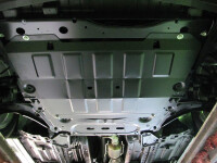Skid plate for Nissan Qashqai 2014-, 5 mm aluminium (engine + gear box)