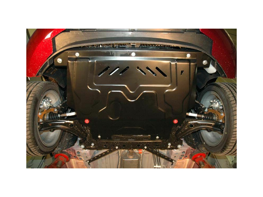Unterfahrschutz für Ford Fiesta 2013-, 2 mm Stahl gepresst (Motor + Getriebe)
