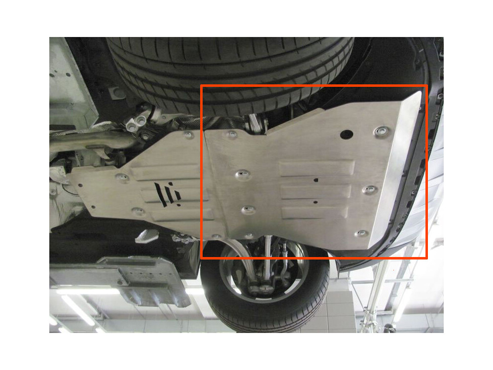 Skid plate for Audi Q7 2015-, 4 mm aluminium (engine)