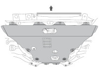 Skid plate for Ssang Yong Tivoli, 2 mm steel (engine)