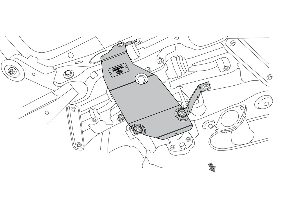 Unterfahrschutz für Kia Sorento 2012-, 3 mm Stahl (Differential Hinterachse)
