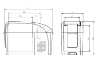 Portable compressor-fridge-freezer 10 l,  12/24 V DC