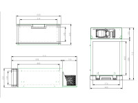 Drawer compressor-fridge 23 l,  12/24 V DC