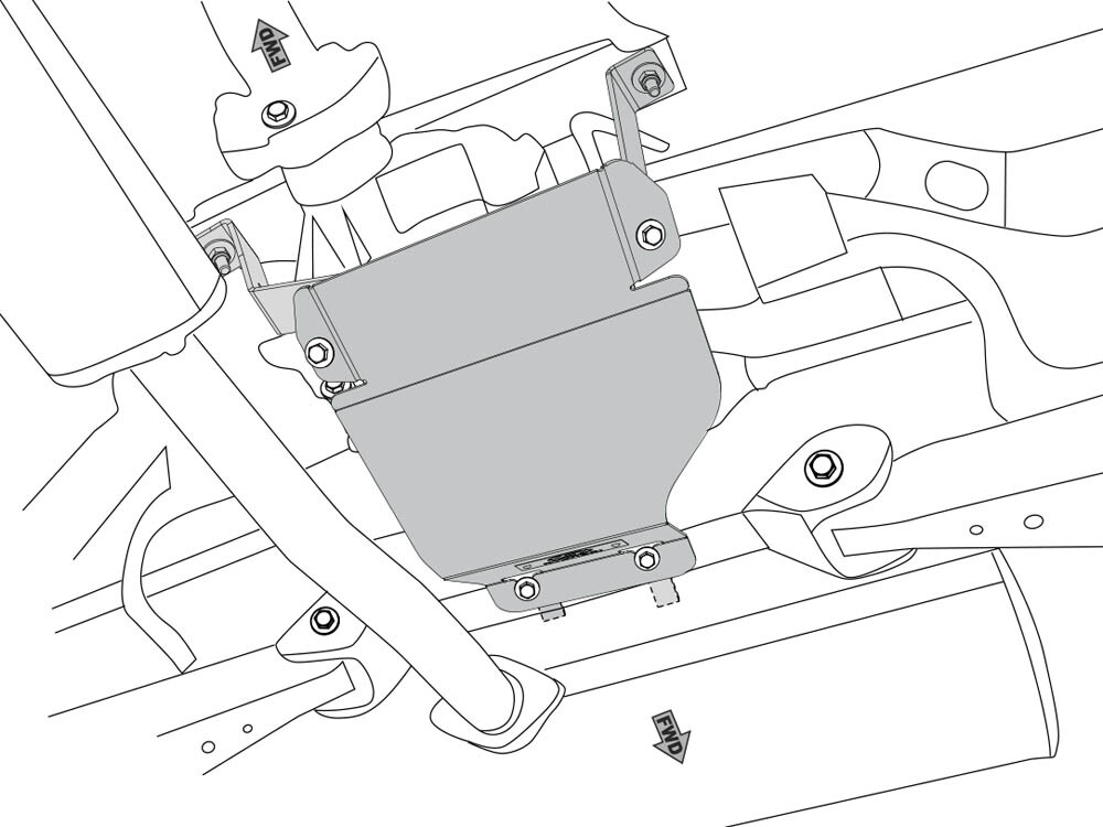 Unterfahrschutz für Kia Sportage 2016-, 3 mm Stahl (Differential Hinterachse)