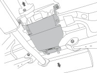 Skid plate for Kia Sportage 2016-, 3 mm steel (rear...