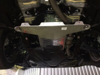 Skid plate for Subaru Outback 2015-, 4 mm aluminium (gear box)