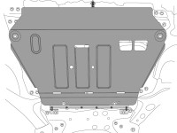 Skid plate for Toyota RAV 4 2013-, 2 mm steel (engine + gear box)