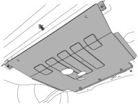 Unterfahrschutz für Citroen Jumper 2011-, 4 mm Aluminium (Motor + Getriebe)