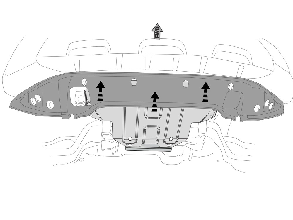 Unterfahrschutz für Mercedes X, 2,5 mm Stahl gepresst (Kühler)