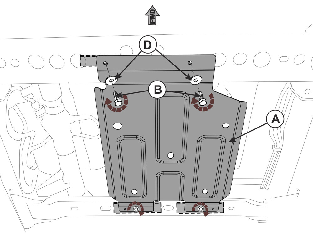 Unterfahrschutz für Mercedes X, 2,5 mm Stahl gepresst (Verteilergetriebe)
