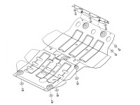 Unterfahrschutz für Isuzu D-Max 2012-, 4 mm Aluminium gepresst (Motor)