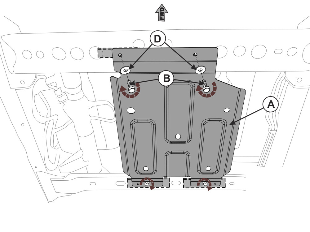 Skid plate for Mercedes X, 6 mm aluminium (transfer case)