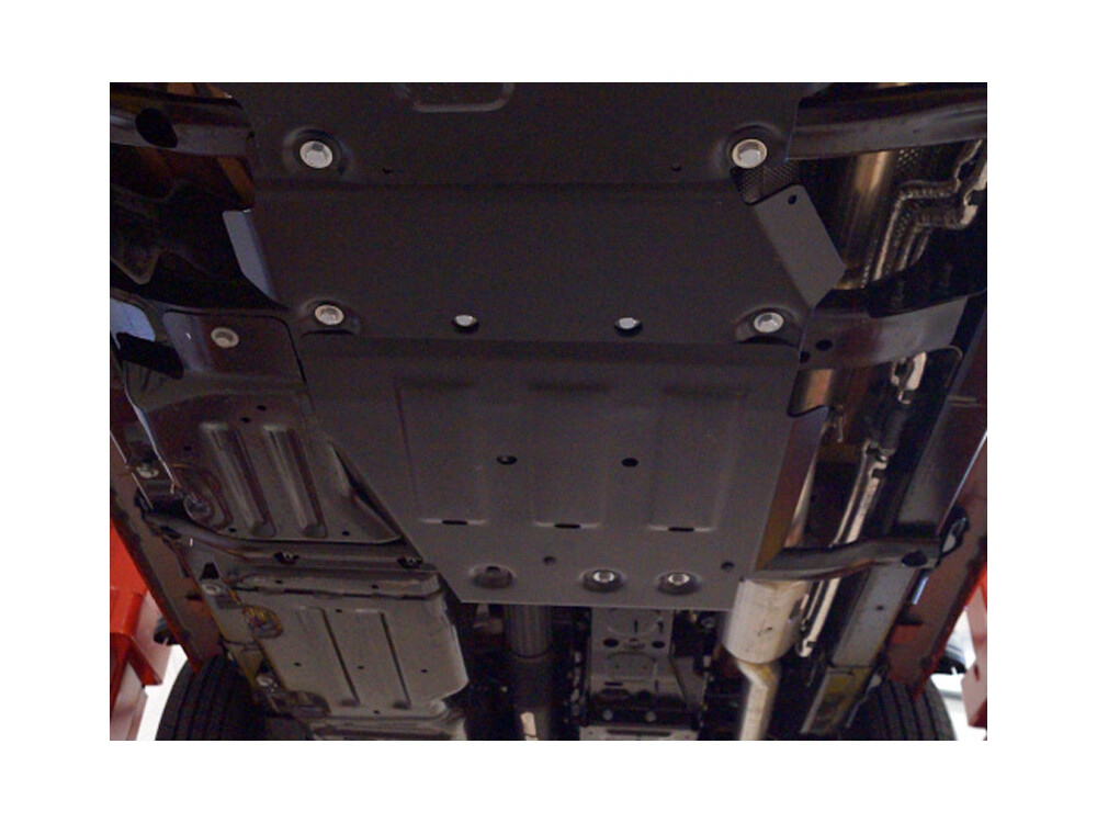 Skid plate for Jeep Wrangler JL, 2,5 mm steel  (gear box + transfer case)