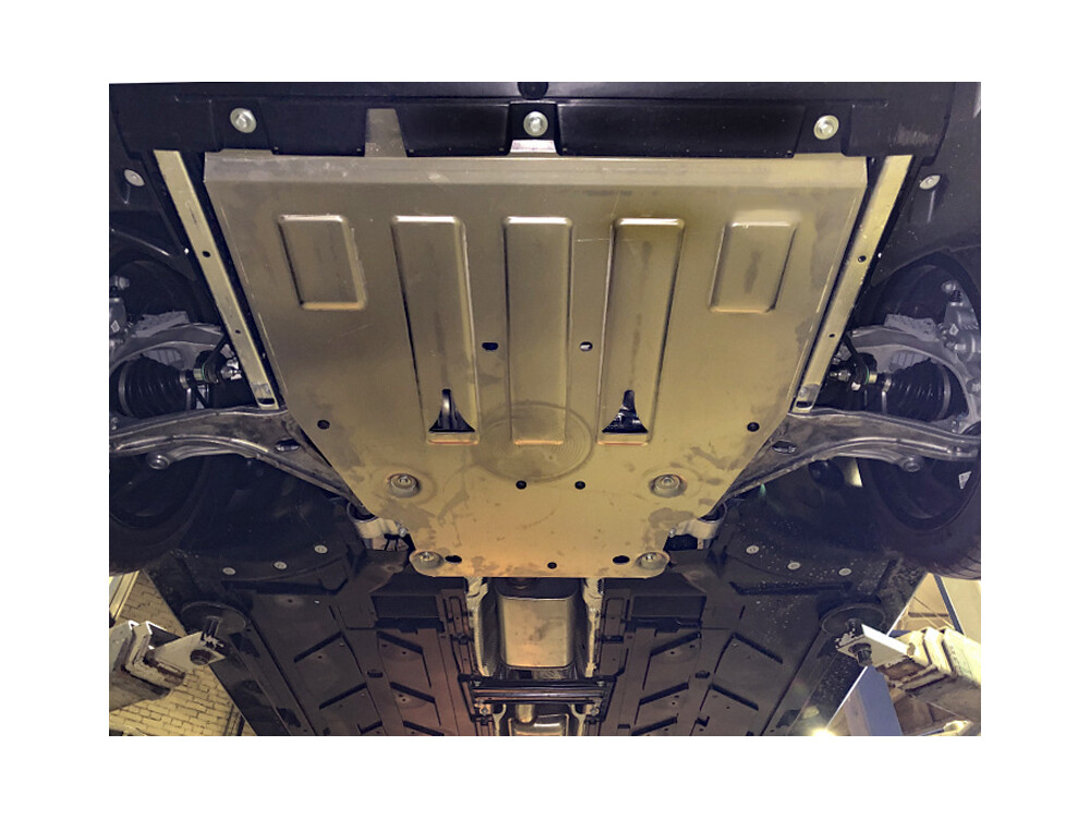 Skid plate for Mercedes B 2019-, 4 mm aluminium  (engine + gear box)