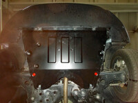 Skid plate for Fiat Doblo 2010-, 2,5 mm steel (engine +...