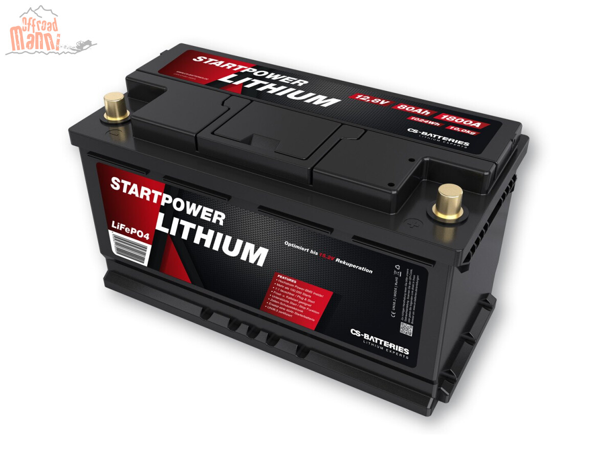 Lithium LiFePO4 -Caravan / Wohnmobil- Batterie 12V / 100Ah mit 500A  Bluetooth-Mess-Shunt