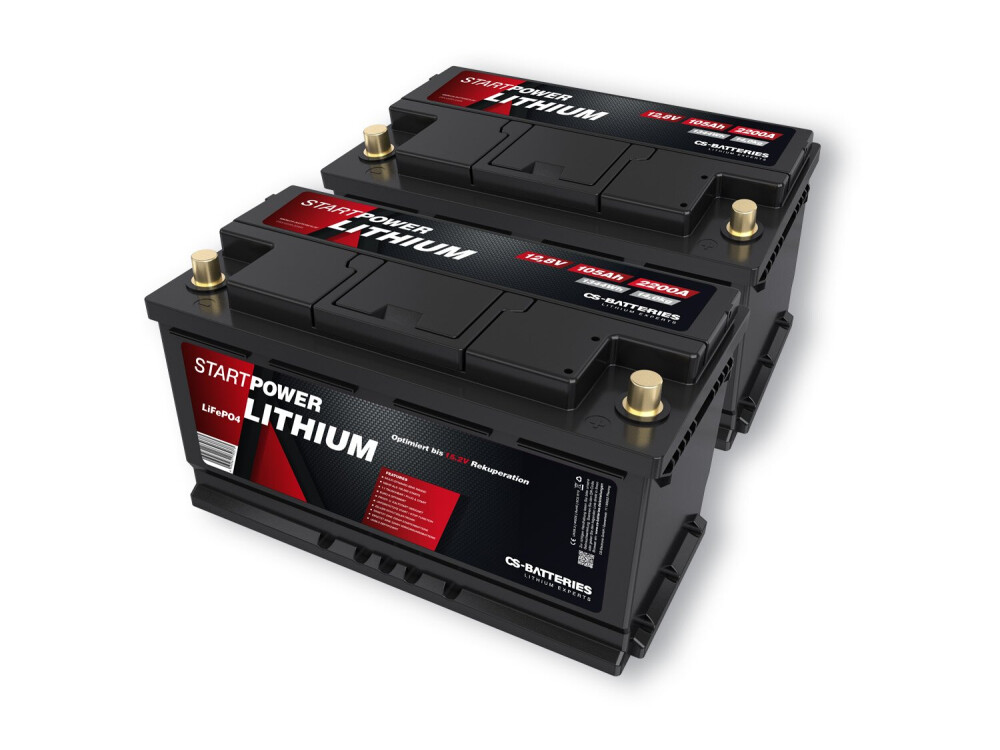 Lithium LiFePo4 Auto Starter Batterie 12V / 80Ah BMS -1200A(EN) Peak -Euro6-