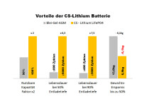 Lithium LiFePO4 Wohnmobil Versorgerbatterie 12V / 20Ah