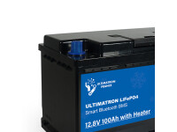 Ultimatron Lithium LiFePO4 Wohnmobil Versorgerbatterie 12V / 100Ah mit Heizung