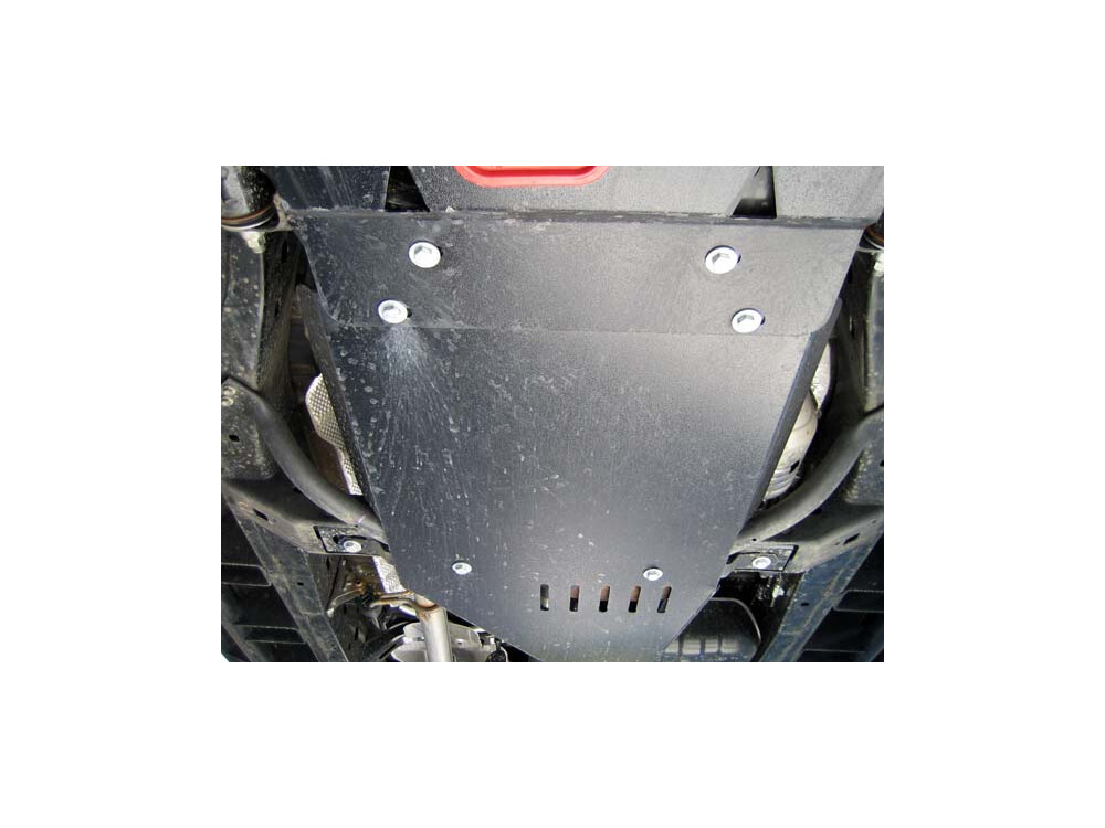Skid plate for Toyota Land Cruiser J12, 5 mm aluminium (gear box + transfer case)