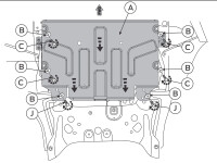 Unterfahrschutz für Ford Transit 2016-, 4 mm Aluminium gepresst (Motor + Getriebe)