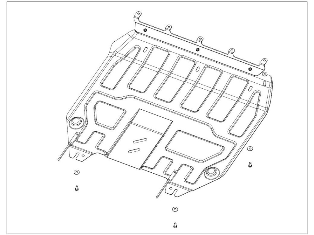 Skid plate for Hyundai ix20, 1,8 mm steel (engine + gear box)
