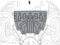 Skid plate for Mazda CX-5, 3 mm aluminium (engine + gear...