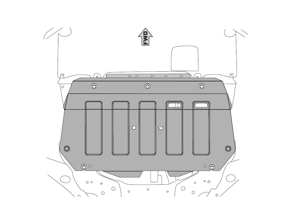 Unterfahrschutz für Mazda CX-5, 5 mm Aluminium (Motor + Getriebe)
