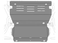 Skid plate for Mitsubishi Pajero V60, 5 mm aluminium (radiator + engine)