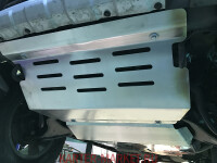 Skid plate for Mitsubishi Pajero V80, 5 mm aluminium (radiator + engine)
