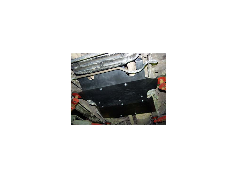 Skid plate for Nissan Patrol GR, 2,5 mm steel (gear box + transfer case)