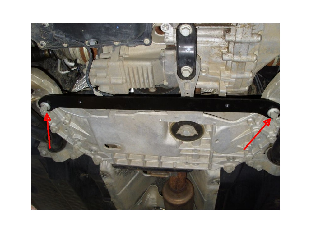 Unterfahrschutz für Skoda Superb, 2 mm Stahl gepresst (Motor + Getriebe)