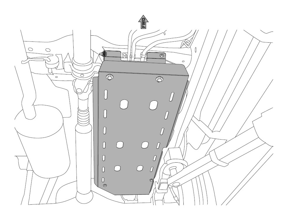Unterfahrschutz für Toyota Hilux N25, 2,5 mm Stahl (Tank)