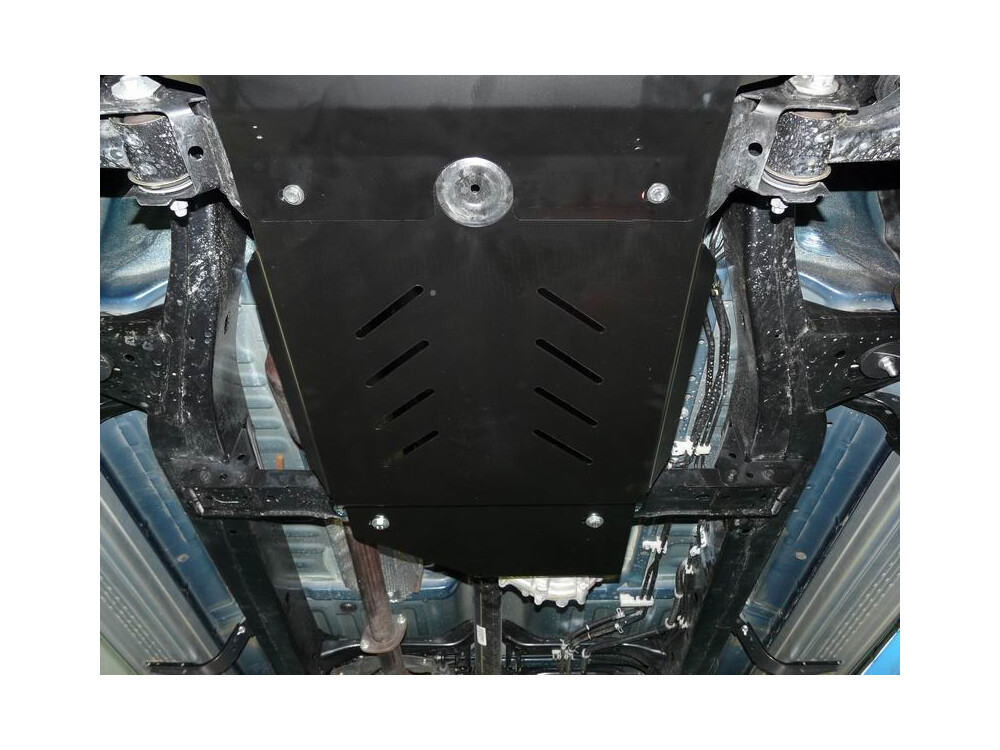 Skid plate for Toyota Hilux N25, 5 mm aluminium (gear box + transfer case)